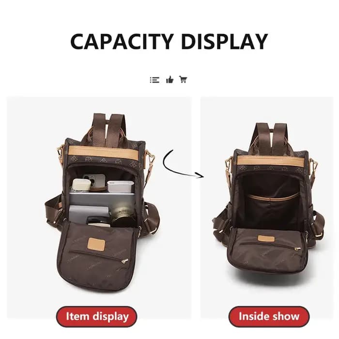 LAORENTOU sac à dos femme PVC cuir sac d'école décontracté 2025 hiver grande capacité sac de trajet haute qualité sac antivol