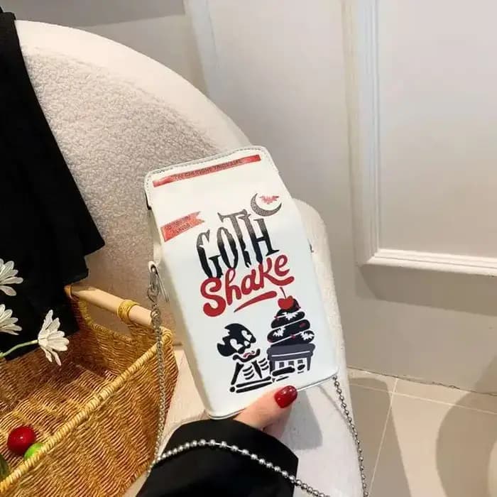 Petit sac carré imprimé graffiti pour filles