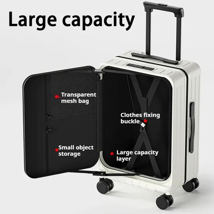 Nouvelle valise ouverte avant cabane boîtier de chariot 20/24/26 pouces cadre de haute qualité