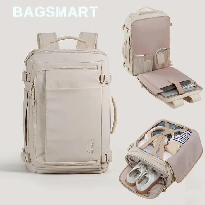 BAGSMART sac à dos de voyage grande capacité sac à dos de Compression sous vide femmes 15.6 pouces p