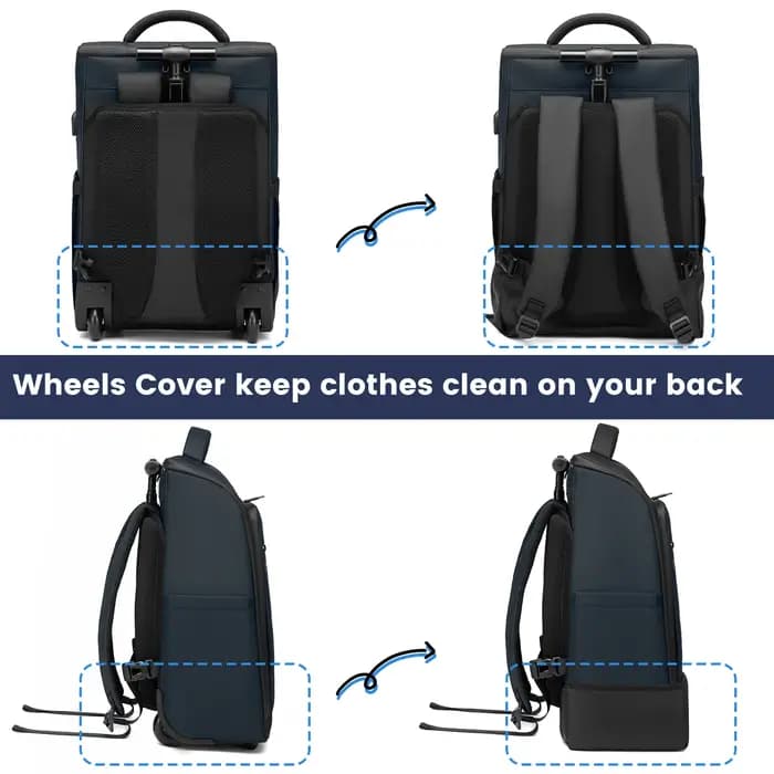 Sac à dos à roulettes professionnel avec roulettes