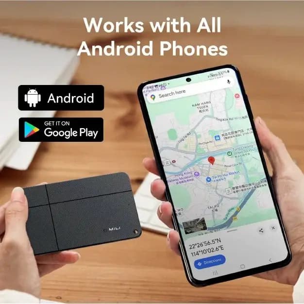 Mili – traceur de bagages Android Gps, traceur de localisation MiTag, fonctionne avec Google Find My Smart, étiquette de suivi pour clés, valise, sac à dos