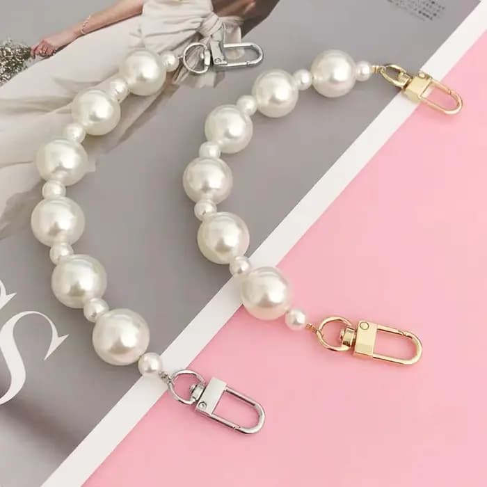 JOWomen-Sangle de sac à main en perles décoratives