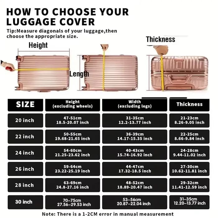 Housse de protection transparente et imperméable pour bagages