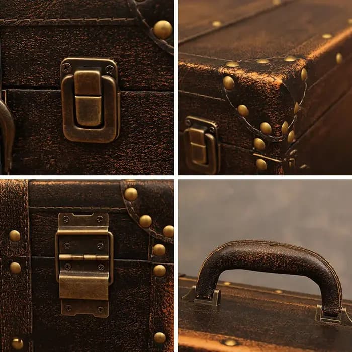 Valise en cuir vintage personnalisée