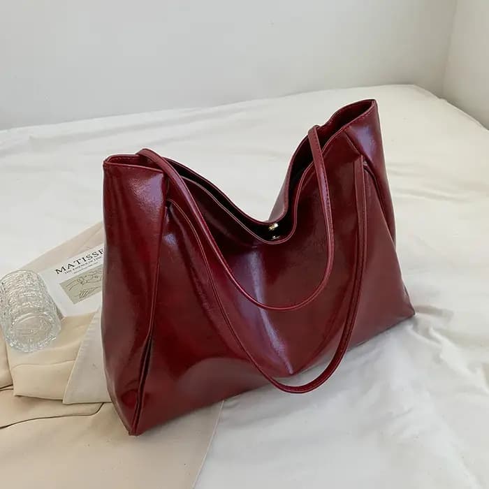 Sac fourre-tout en cuir Pu souple pour femmes