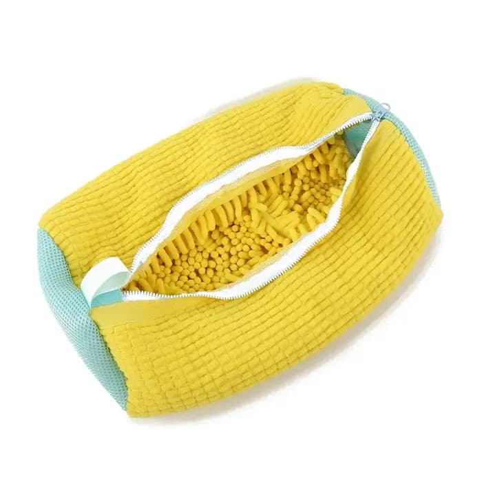 Sac de lavage de chaussures en coton, 1/2 pièces, Fibers moelleuses, élimine facilement la saleté, s