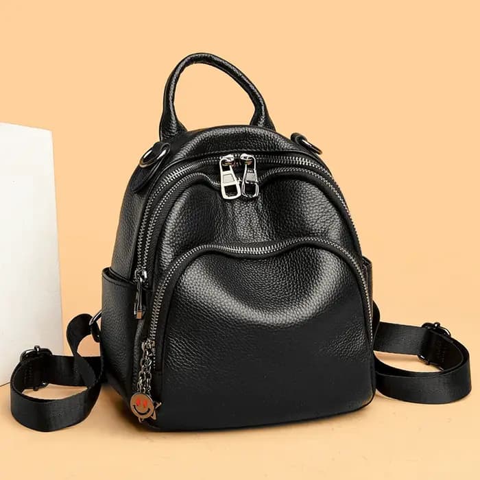 Sac à dos en cuir véritable pour femme