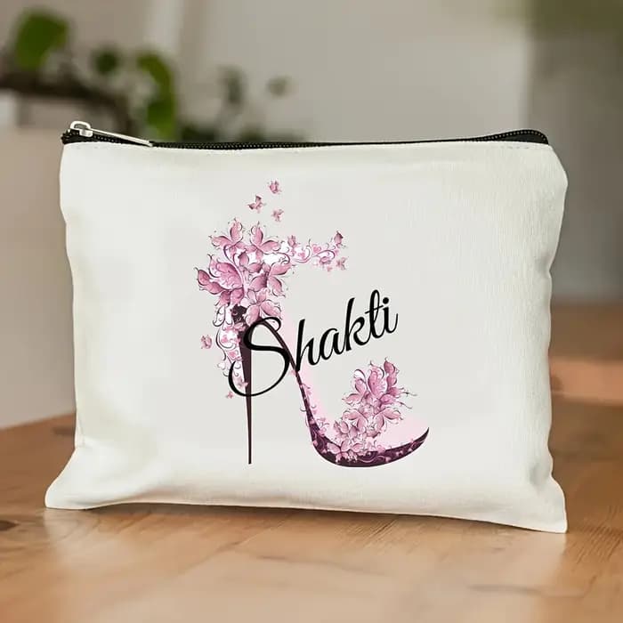 Trousse de maquillage personnalisée en polyester avec nom personnalisé