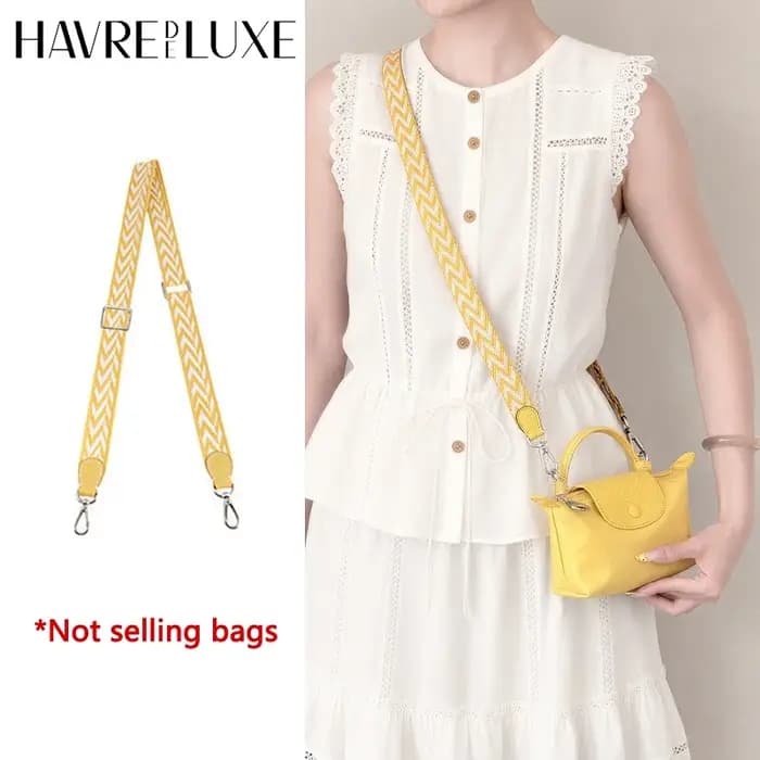 Sangle d'épaule en toile pour sac bandoulière Longchamp Mini – Accessoire de sac durable et tendance sans perforation