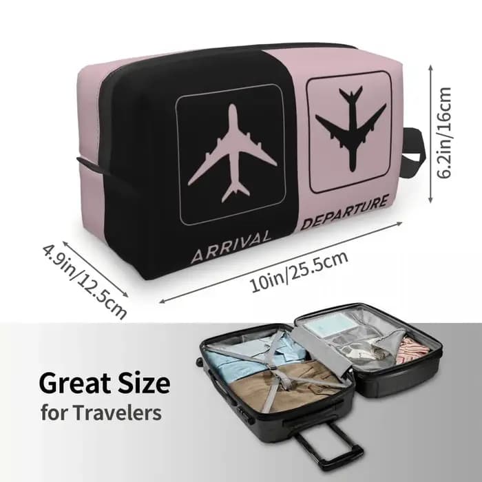 Trousse de toilette de voyage personnalisée pour les arrivées et les départs d'avion