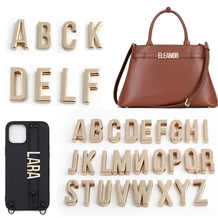 Boucles décoratives avec lettres pour bagages et articles de voyage
