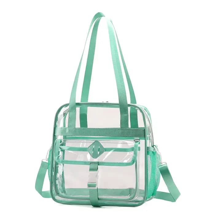 Sac à bandoulière transparent en PVC grande capacité