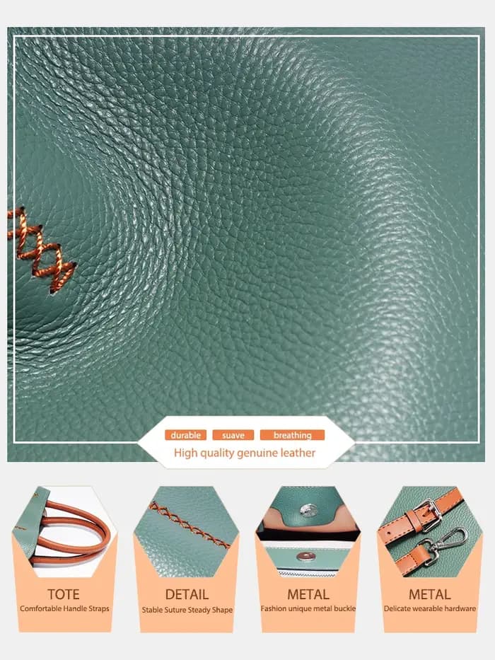 Sac Shopper Zency en Cuir Véritable pour Femme