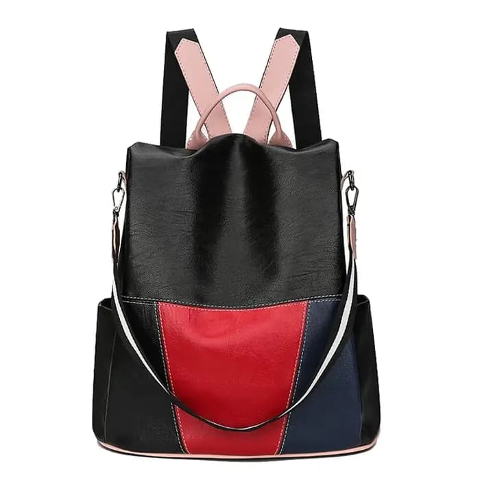 Sac à Dos Multifonctionnel en Cuir Blanc pour Femme
