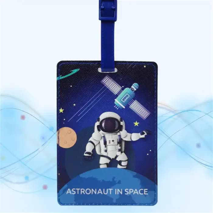 Étiquette à bagages créative astronaute