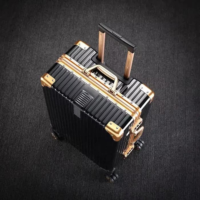 Valise de luxe en cuir verrouillable de 26 pouces