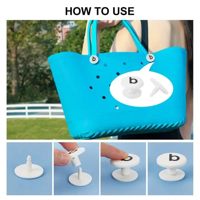 XL Sac de plage accessoires Rivet Extra Large Sac à main en plastique bouton Standard EVA caoutchouc