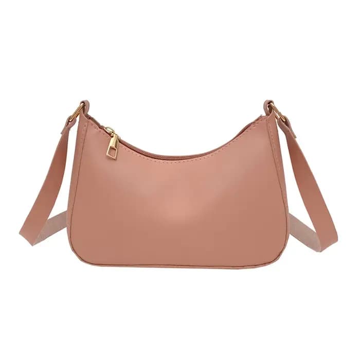 Sac pour femmes sac sous les bras sacs à main rétro couleur unie en cuir PU épaule sous les bras sac