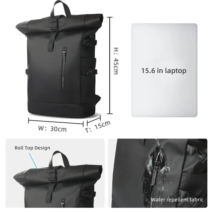 HK sac à dos de voyage extensible hommes grande capacité étanche 15.6 "sac pour ordinateur portable sac à dos de randonnée sac à dos de cyclisme avec Port USB