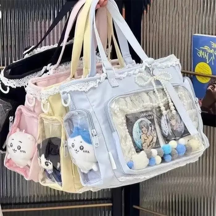Sacs à bandoulière transparents japonais Kawaii Itabag de grande capacité pour filles