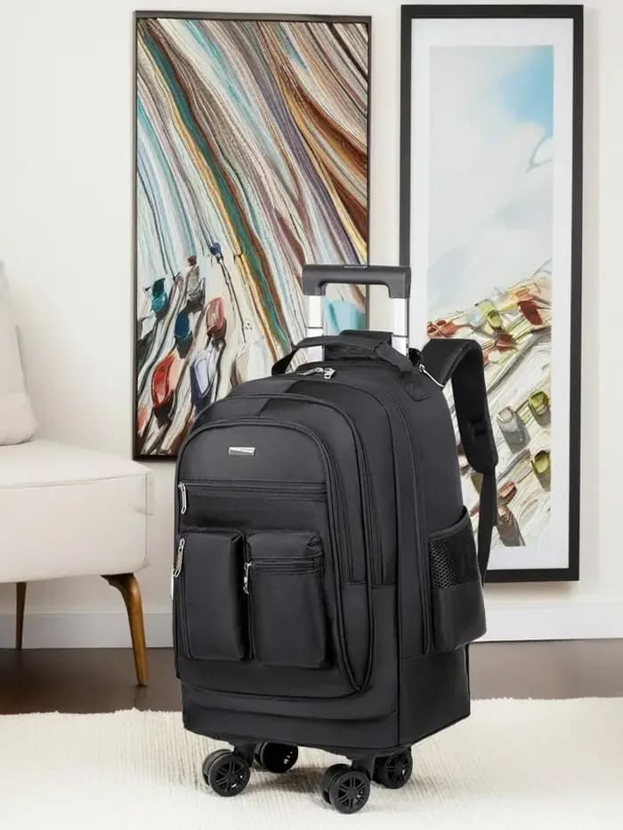 Sac à dos de voyage d'affaires multifonctionnel avec roues pivotantes