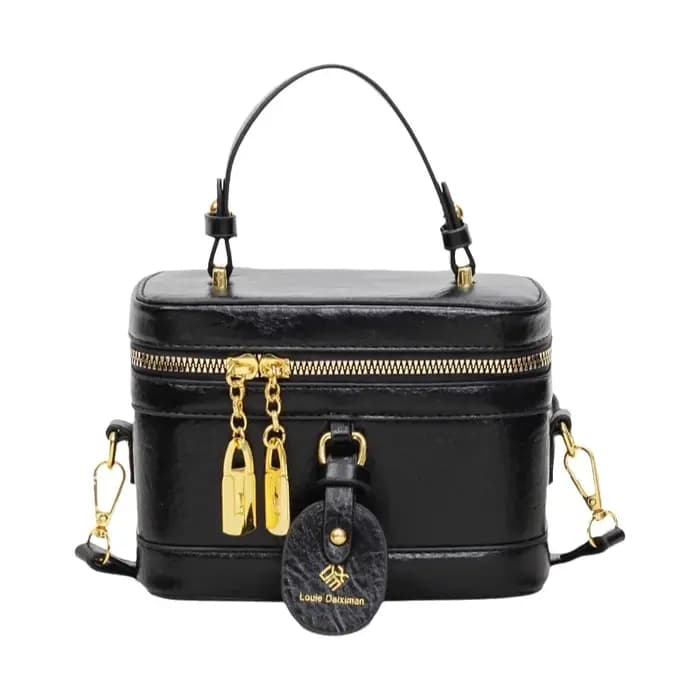 Sac Seau Rétro Tendance 2025 – Nouveau Sac de Maquillage Simple Style Boîte