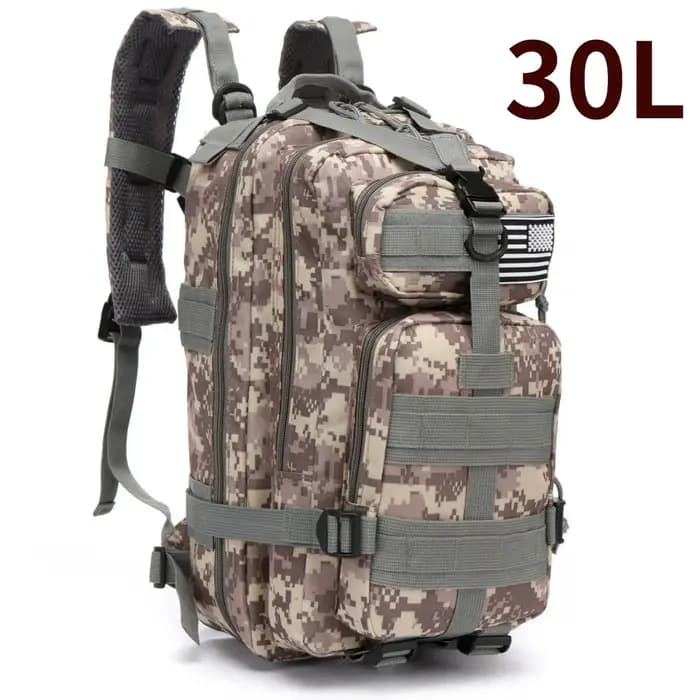 Sac à dos Tactique 30L/50L en Nylon 1000D Imperméable, pour Trekking, Pêche, Chasse, Camping, Activi