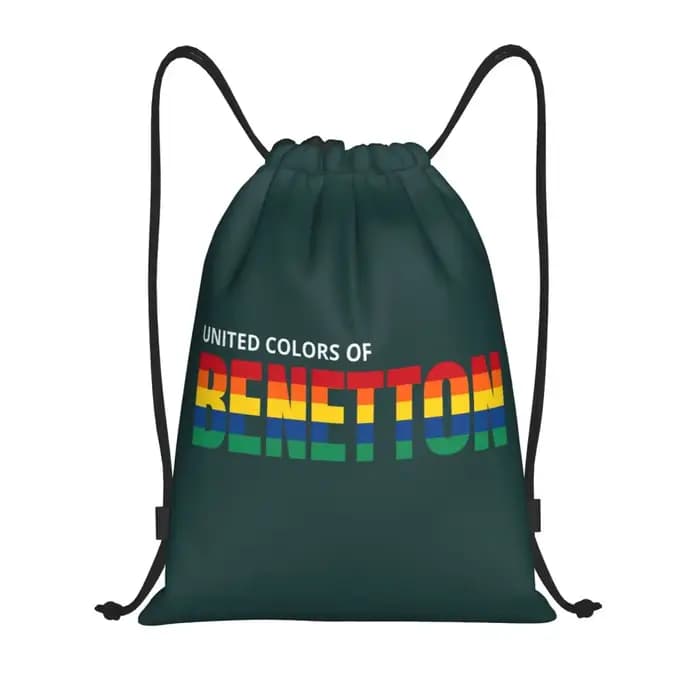 United Colors Of Benetton Sacs à dos portables avec cordon de serrage, sacs de sport, sacs à livres pour homme et femme, pour l'école