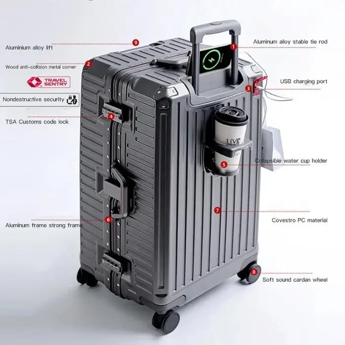 Valise de grande capacité 20/24/26/28/30 pouces