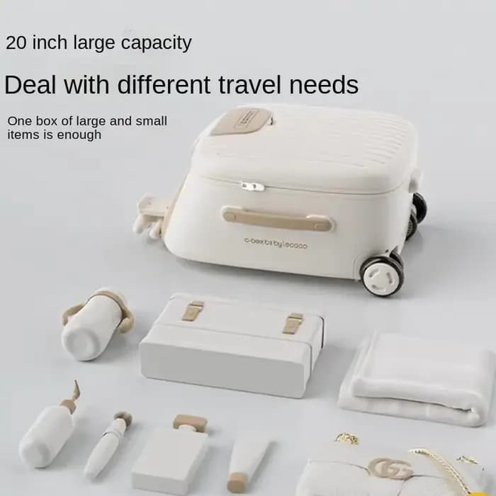 Valise enfant 2-en-1 séparable 20 pouces avec siège et porte-gobelet