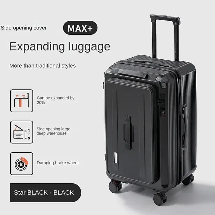 34 pouces grande capacité bagages ouverture latérale cinq roues 20