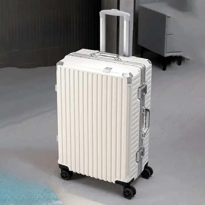 Valise à roulettes 20 24 26 28 pouces avec cadre en aluminium, valise de voyage USB à roulettes, ser