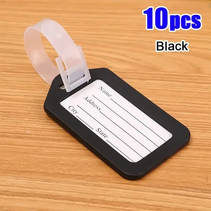 Étiquettes de bagages colorées en plastique avec lettres personnalisées pour valise de voyage et sac de visite pour identification facile en avion