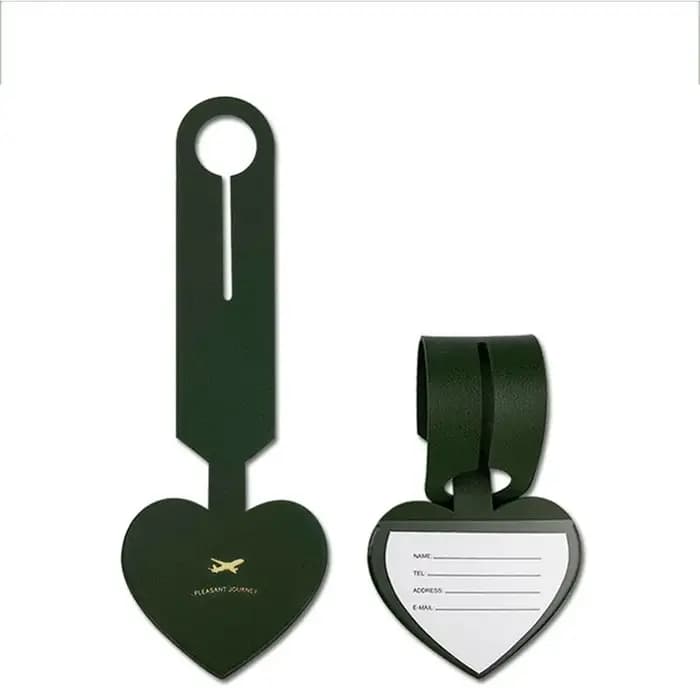 Étiquette de valise d'avion en forme d'amour, étiquette de bagage en PU, accessoires de voyage, étiq