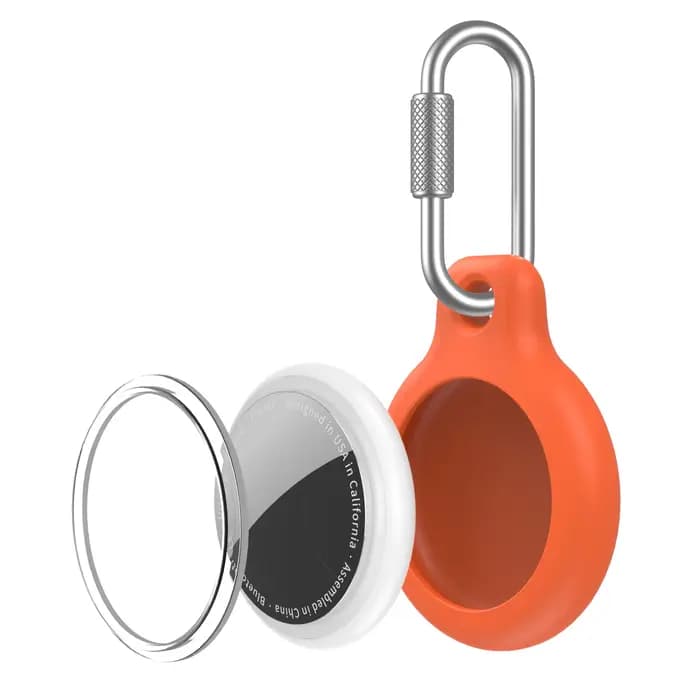 Support Eayburst pour AirTag Apple – Étui antichoc anti-perte avec porte-clés sécurisé et mousqueton