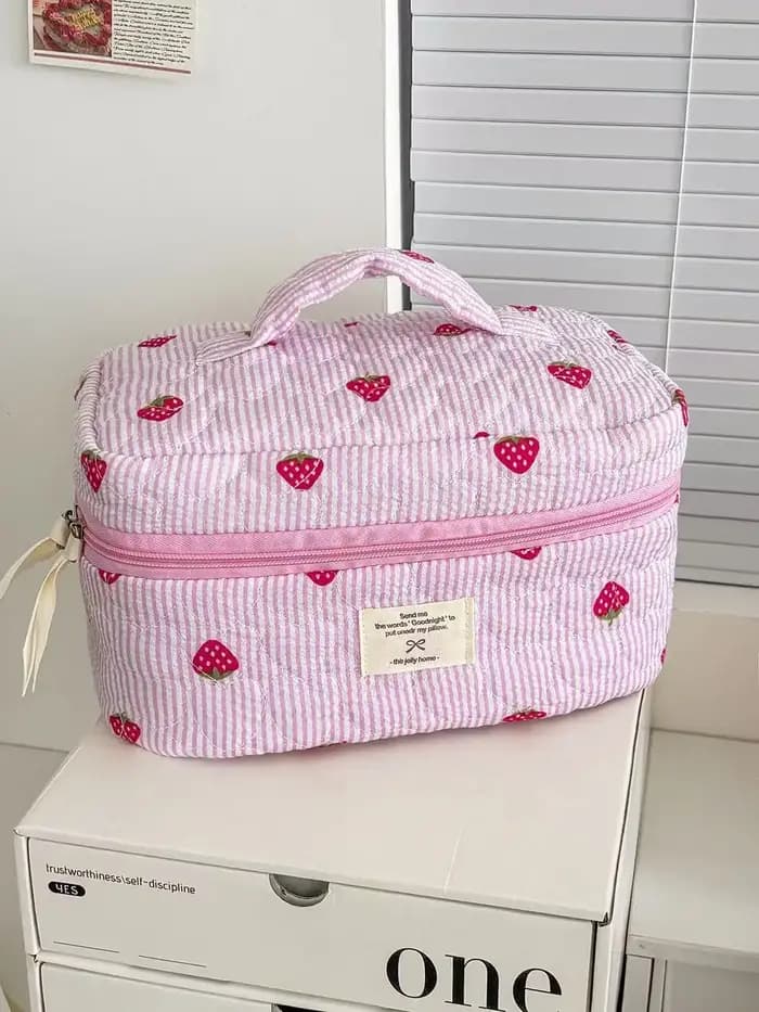 Sac de voyage matelassé en coton pour femme