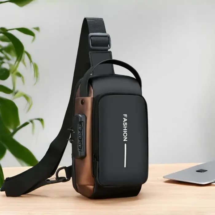 Sac de poitrine antivol avec mot de passe pour hommes