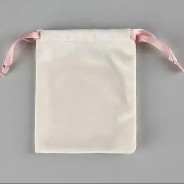 Pochette à bijoux personnalisée en velours doux, sac cadeau à cordon de serrage, sac à poussière en