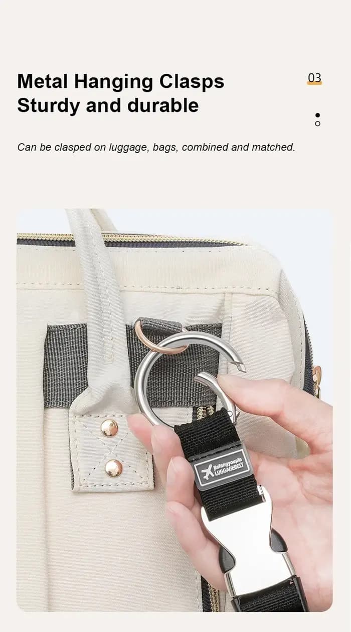 Sangle de bagage de voyage Portable fixe avec boucle de dégagement