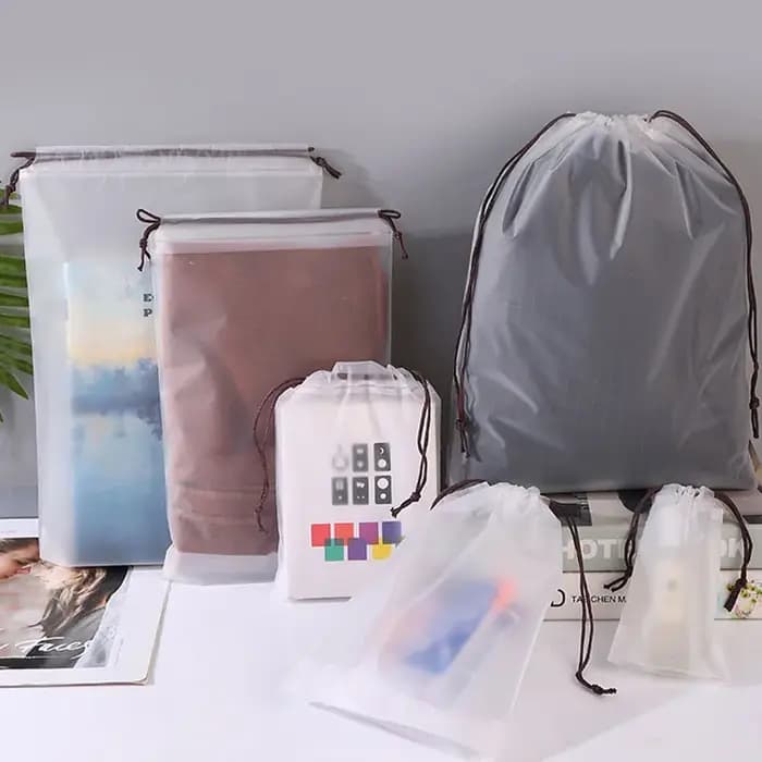 Sac de rangement écologique portable avec cordon de serrage pour chaussures