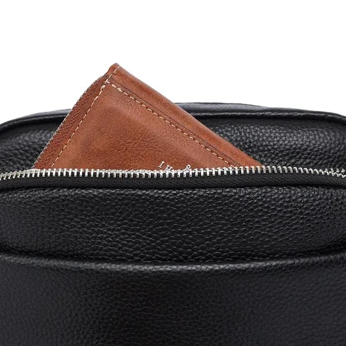 Luxe beaucoup de poche en cuir véritable femmes sacs à bandoulière femme