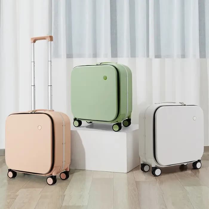 Mixi nouveau Design brevet valise à main femmes 18 pouces bagage roulant hommes Polycarbonate cadre