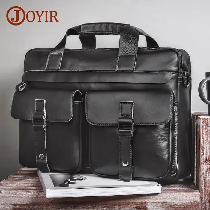 JOYIR – porte-documents en cuir véritable pour hommes