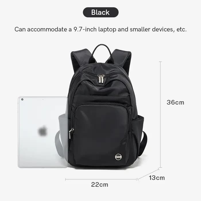 Sac à dos en nylon imperméable pour femme, grande capacité, sac d'école léger, sacs initiés, sacs po