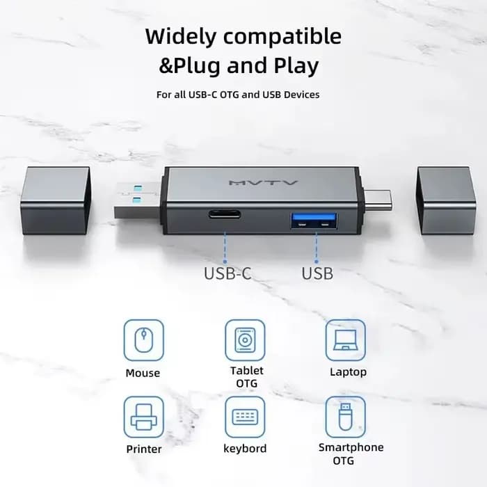 Lecteur de cartes 4 en 1 USB et USB C vers SD MicroSD TF Thunderbolt 3 pour PC