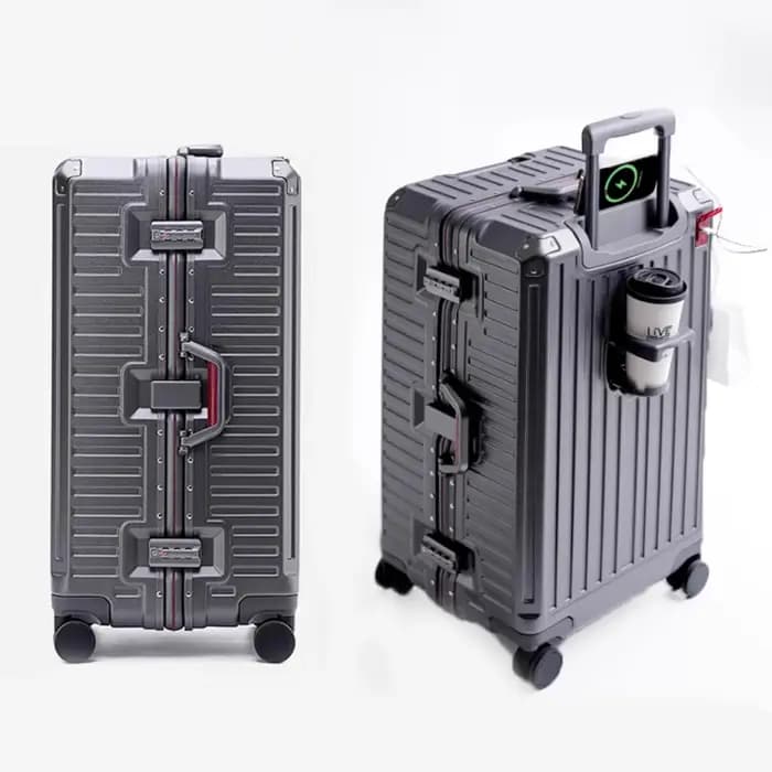 Valise de voyage à bagages de grande capacité 28/30, cadre en aluminium, boîtier de chariot, PC Durable, verrouillage par mot de passe TSA, boîte d'embarquement, sac de cabine