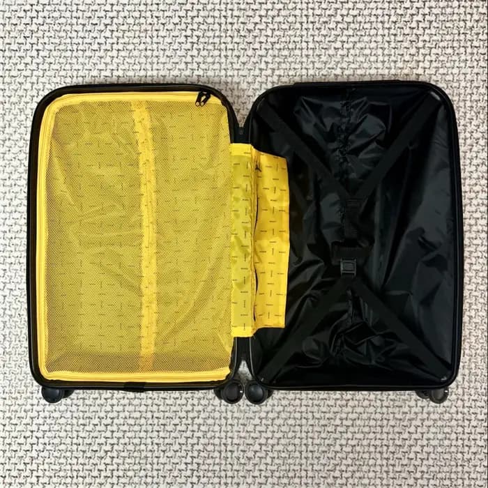 Valise trolley concave-convexe
