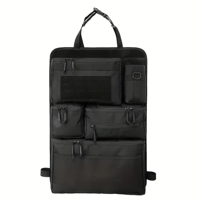 Organisateur de bagages multifonctionnel et sac de rangement tactique pour sièges arrière de voiture