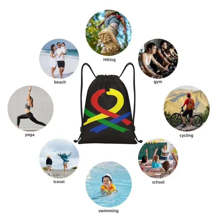 United Colors Of Benetton Sacs à dos portables avec cordon de serrage, sacs de sport, sacs à livres pour homme et femme, pour l'école